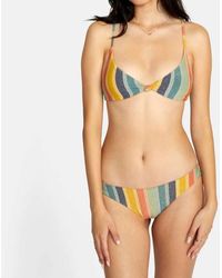 RVCA - Mirage Knotted Crossback Bikini Top - Lyst