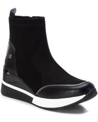 Xti - Suede Wedge Booties By - Lyst