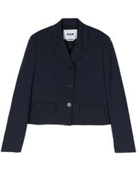 MSGM - Short Jacket With Button Closure - Lyst