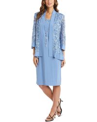 R & M Richards - Mesh 2pc Cocktail And Party Dress - Lyst