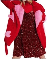 Jayley - Sweetheart Faux Fur Coat - Lyst