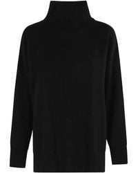 Roberto Collina - High Collar Knit Top With Side Slits - Lyst