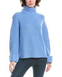 Forte - Luxe Rib Turtleneck Wool & Cashmere-Blend Sweater - Lyst