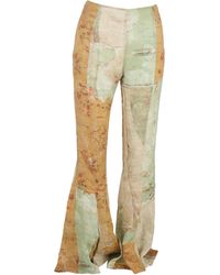 Acne Studios - Printed Patchwork Accent Flared Trousers - Lyst