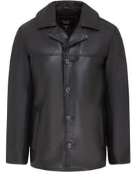 Infinity Leather - 4 Button Italian Leather Blazer Jacket - Lyst