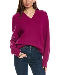 Theory - Wool & Cashmere-Blend Karenia V-Neck Sweater - Lyst