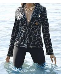 FRANK LYMAN - Blakely Stretch Jacket With Abstract Threading - Lyst