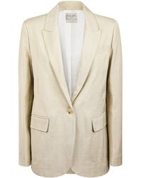 forte_forte - Textured Viscose Hopsack Jacket With Notched Lapels - Lyst