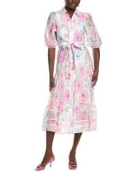 Maison Tara - 3/Sleeve Midi Dress - Lyst