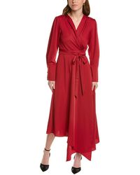 BCBGMAXAZRIA Midi Wrap Dress - Red