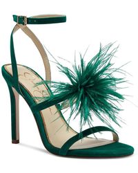 Jessica Simpson - Jenevya Suede Feathers Ankle Strap - Lyst