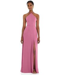 Lovely - Diamond Halter Maxi Dress With Adjustable Straps - Lyst