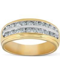 Pompeii3 - 1 Ct Diamond Double Row Wedding Ring - Lyst