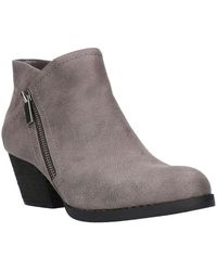 Bella Vita - Bobbi Faux Leather Block Heel Booties - Lyst