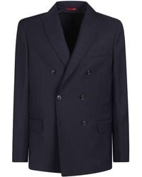 Fay - Deconstructed Double Breasted Wool Blazer - Lyst