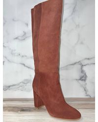 Chinese Laundry - Krafty Suede Knee High Block Heel Boots - Lyst