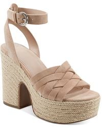 Marc Fisher - Oaten Suede Ankle Strap Block Heel - Lyst