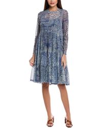 Johnny Was - Mesh Tiered Midi Dress - Lyst