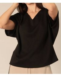 P.Cill - V Neck Short Sleeve Top - Lyst