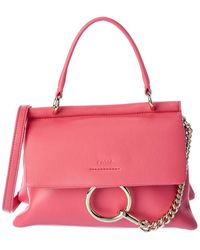 Chloé Faye Small Leather Shoulder Bag - Pink