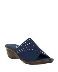 Onex - Nori Rhinestone Elastic Wedge Sandals - Lyst