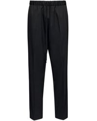 MM6 by Maison Martin Margiela - Mid-Rise Trousers With Pleat Detailing And Tailored Cut - Lyst