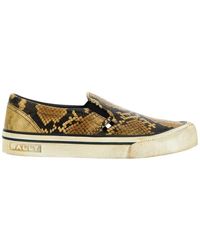 Bally - Leory 6304175 Snakeskin-Effect Leather Sneakers - Lyst