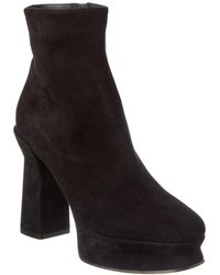 Ferragamo - Standard Suede Platform Bootie - Lyst