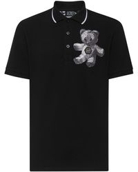 Philipp Plein - Slim Fit Polo Shirt Ss Paisley Teddy Bear - Lyst