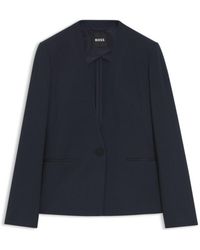 BOSS - Regular-Fit Collarless Blazer - Lyst