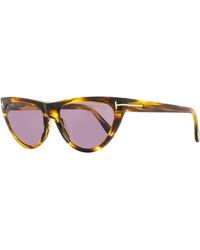 Tom Ford - Cat Eye Sunglasses Tf990 Amber-02 55y Honey Havana 56mm - Lyst