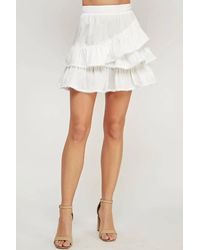Strut & Bolt - Poplin Ruffle Mini Skirt - Lyst
