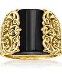 Ross-Simons - Onyx Openwork Ring - Lyst