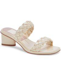 Dolce Vita - Ronin Patent Leather Square Toe Mule Sandals - Lyst