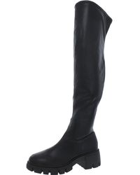 Steven New York - Haisley Faux Leather lugged Sole Over-the-knee Boots - Lyst