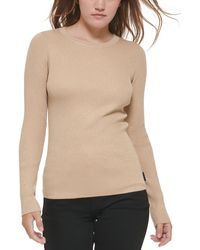 Calvin Klein - Long Sleeve Ribbed Pullover Top - Lyst