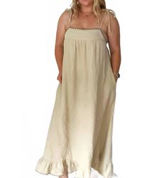 Miou Muse - Whisper Embroidered Gauze Knit Maxi Dress - Lyst