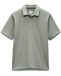 Rag & Bone - Classic Flame Polo Shirt, Dark Mint - Lyst