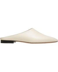 Bally - Nara 6303413 Ladies Bone Flat Leather Pumps - Lyst