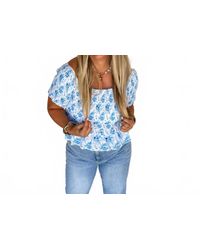 Blakeley - Essie Floral Smocked Top - Lyst