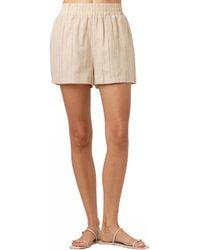 Sundays - Stripe Linen Fuller Shorts - Lyst