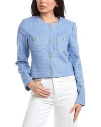 St. John - Collarless Boxy Jacket - Lyst