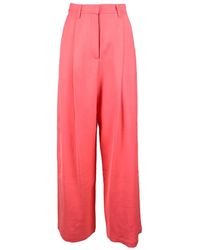 Alysi - Wide-Leg High-Waist Trousers With Belt Loops - Lyst