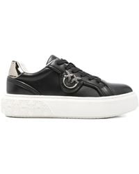 Pinko - Vitello And Polyurethane Sneakers - Lyst