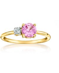 RS Pure - By Ross-Simons Lab-Grown Sapphire And Lab-Grown Diamond Ring - Lyst