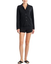 Natori - Shangri La Embroidered Notch Short Pj Set - Lyst
