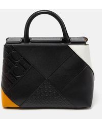 CH by Carolina Herrera - Tricolor Leather Top Handle Bag - Lyst