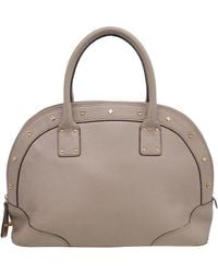 MCM - Leather Studded Alma Top Handle Dome Bag - Lyst
