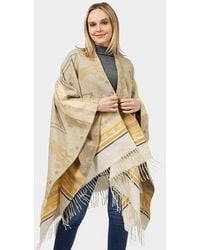 TRUEDAMES - Aztec Patterned Cape Poncho - Lyst