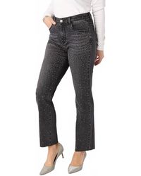 Coco + Carmen - Everstretch Straight Ankle Jean With Front Rhinestones - Lyst